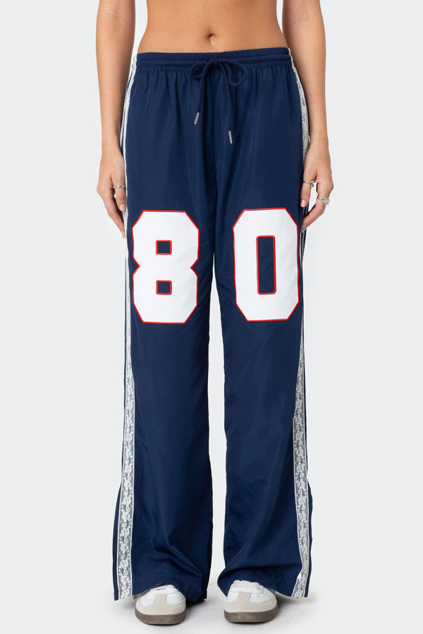 Edikted 1980 Nylon Track Pants Navy