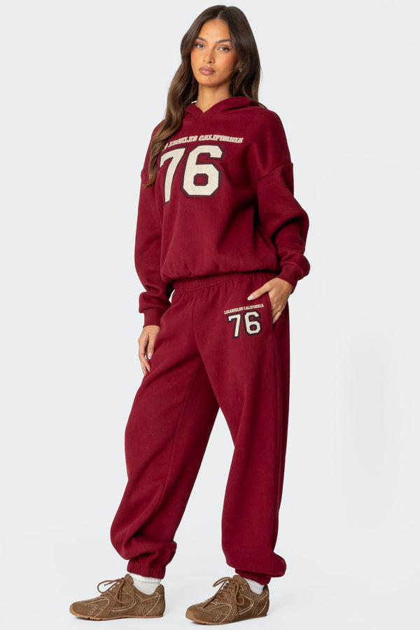 Edikted 76 Cali Hoodie Burgundy
