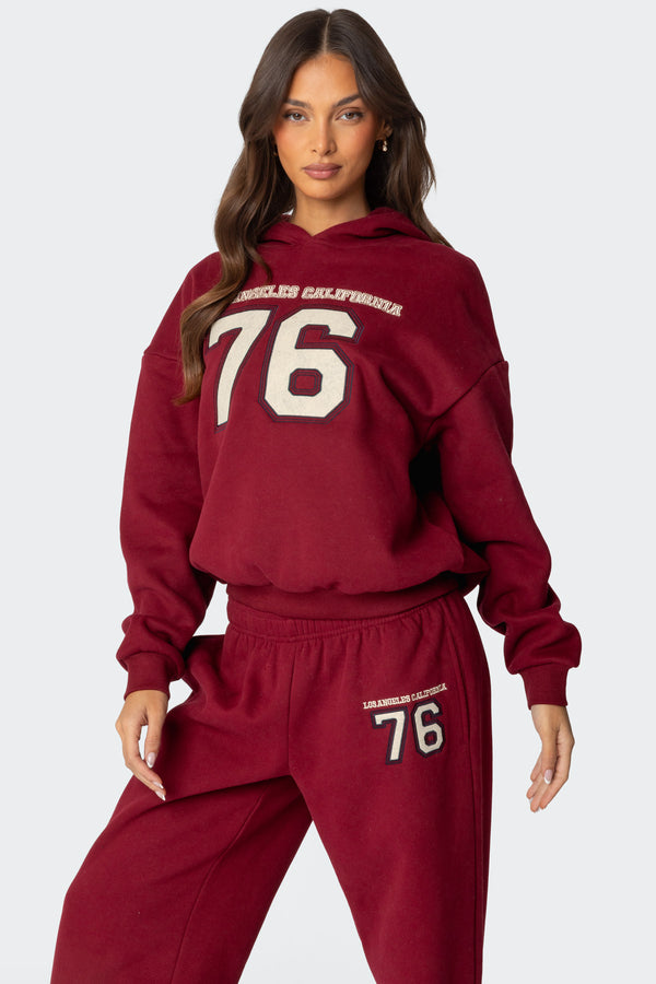 Edikted 76 Cali Hoodie Burgundy