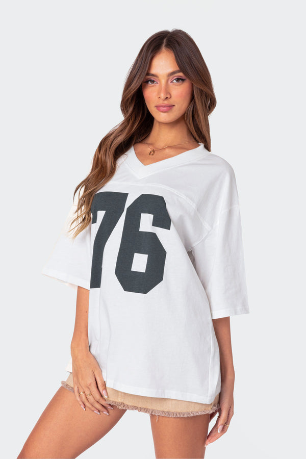 Edikted 76 Oversized T-Shirt White