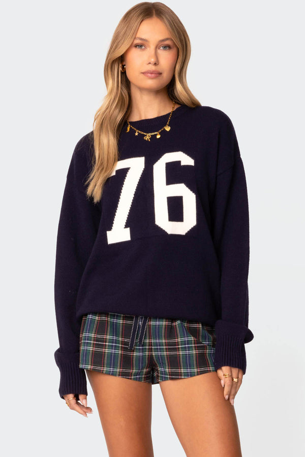 edikted 76 Sweater navy