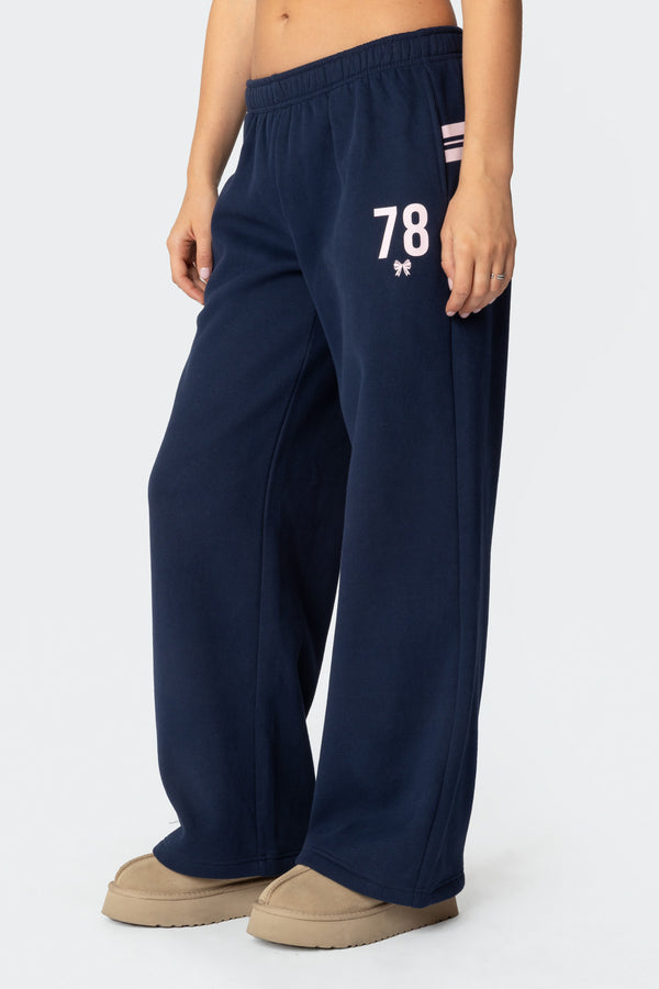 Edikted 78 Bow Sweatpants Navy