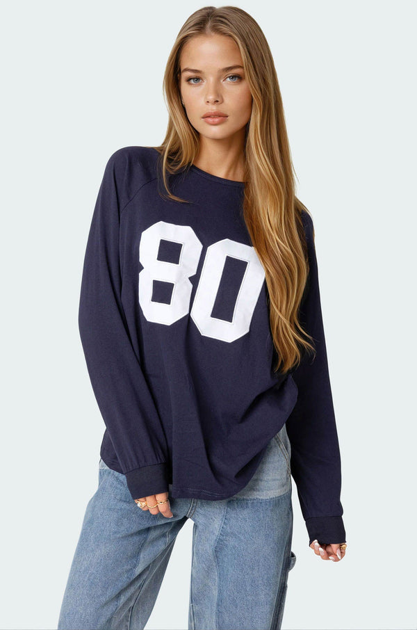 edikted 80 Oversized T-Shirt navy