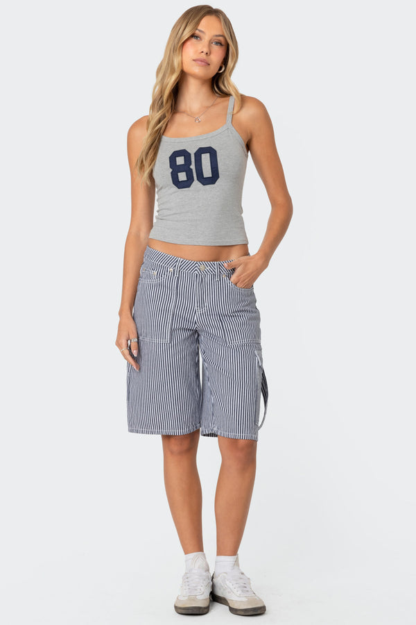 Edikted 80'S Babe Tank Top Gray Melange