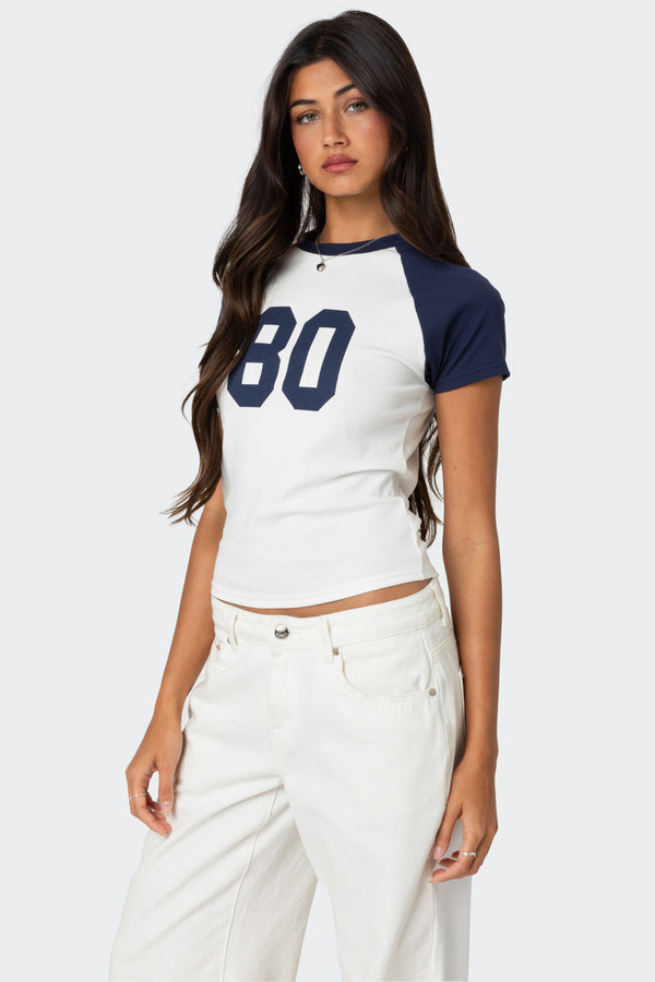 Edikted 80'S Raglan T Shirt White