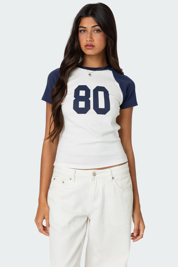 edikted 80'S Raglan T Shirt white