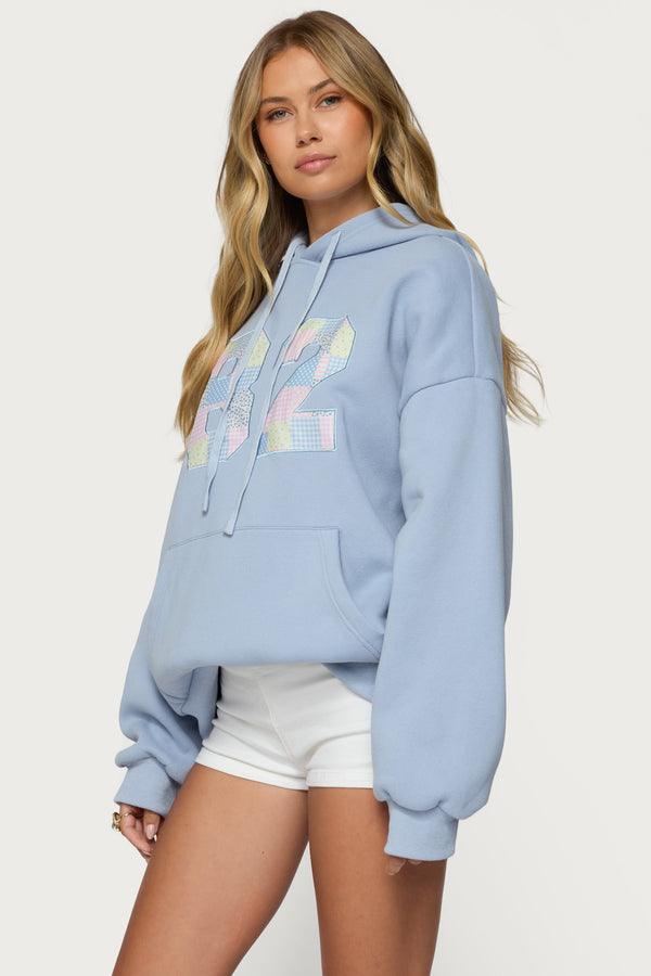 Edikted 82 Oversized Hoodie Light Blue