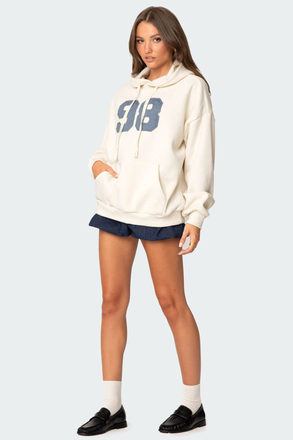 Edikted 98 Oversized Hoodie Cream