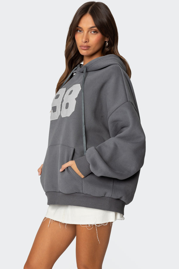 Edikted 98 Oversized Hoodie Gray