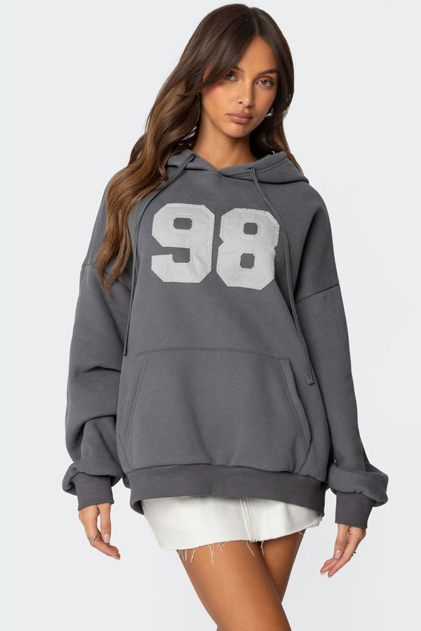 edikted 98 Oversized Hoodie gray