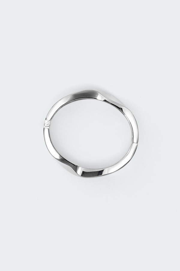 Edikted Abstract Bangle Bracelet Silver