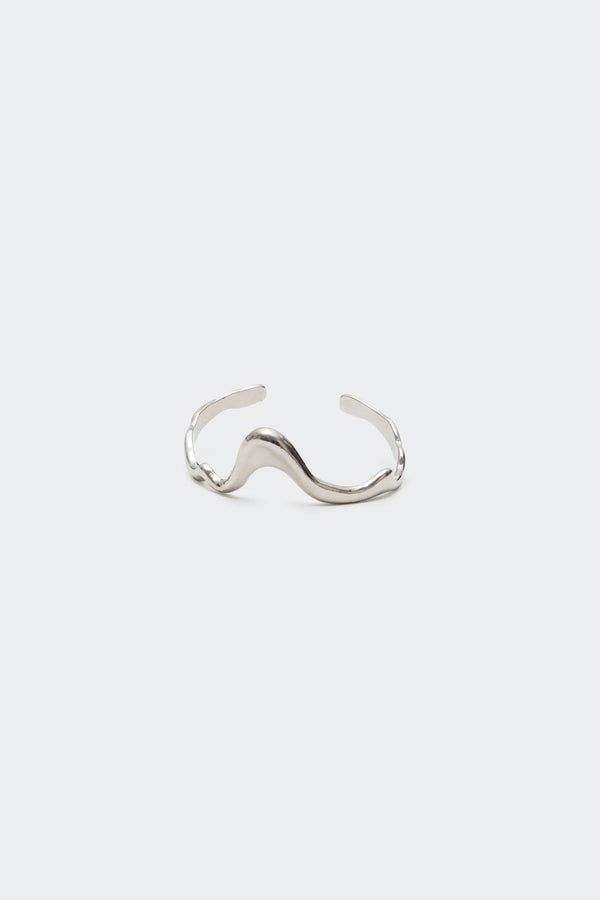 Edikted Abstract Cuff Bracelet Silver