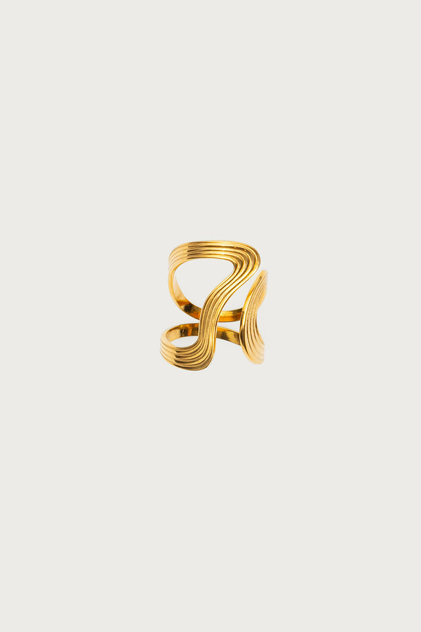Edikted Abstract Wrapped Ring Gold