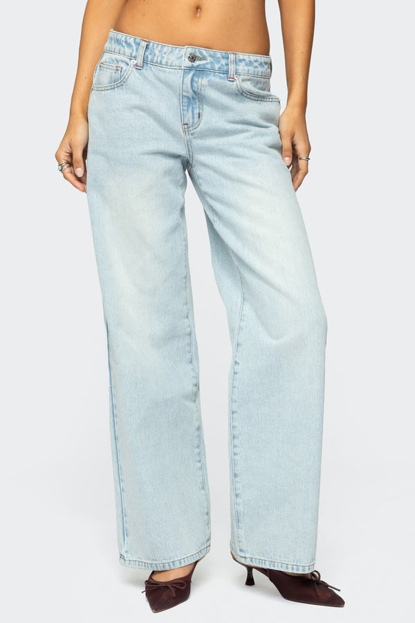 Edikted Ace Relaxed Jeans Blue
