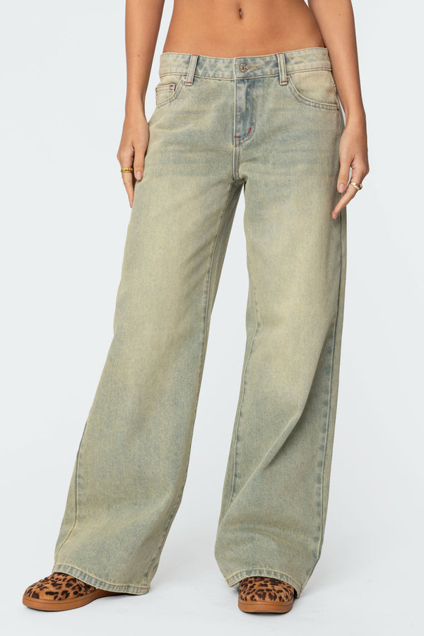 Edikted Ace Relaxed Jeans Light Blue