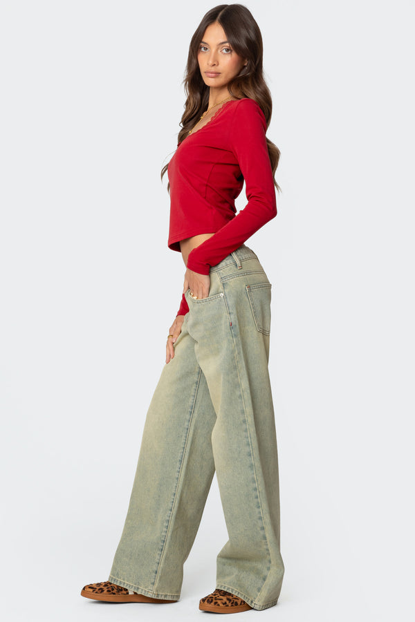 Edikted Ace Relaxed Jeans Light Blue