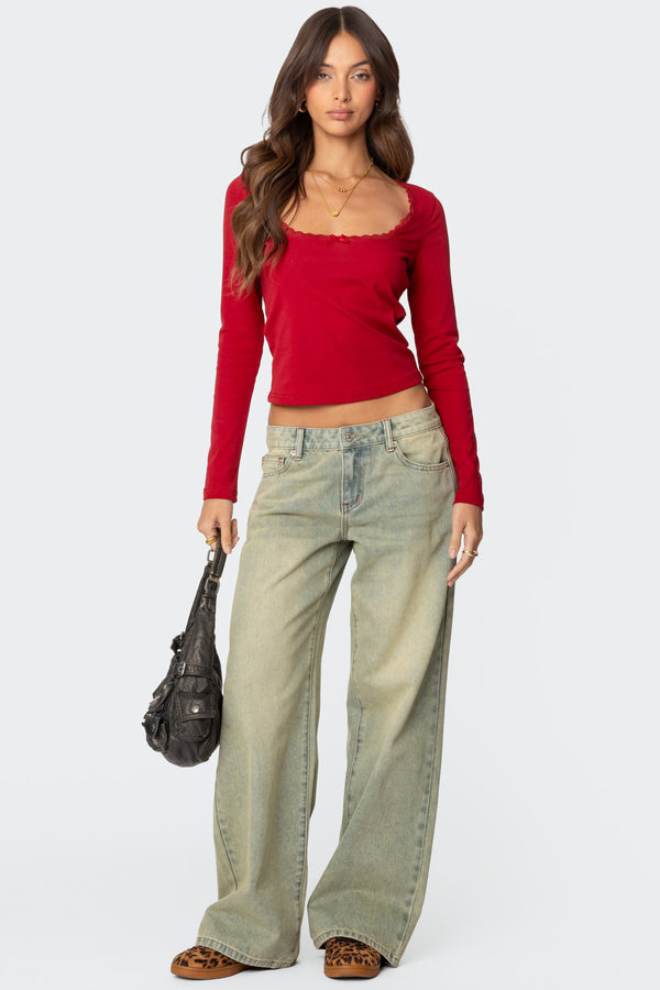edikted Ace Relaxed Jeans light blue