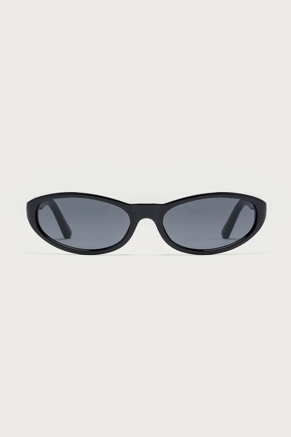Edikted Alejandra Oval Sunglasses Black