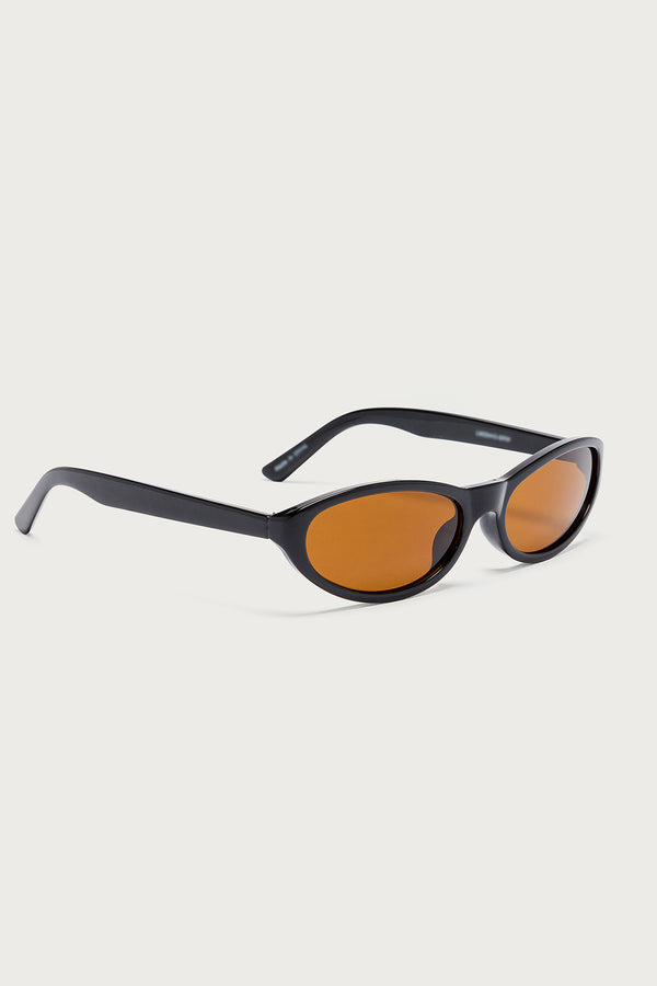 Edikted Alejandra Oval Sunglasses Brown