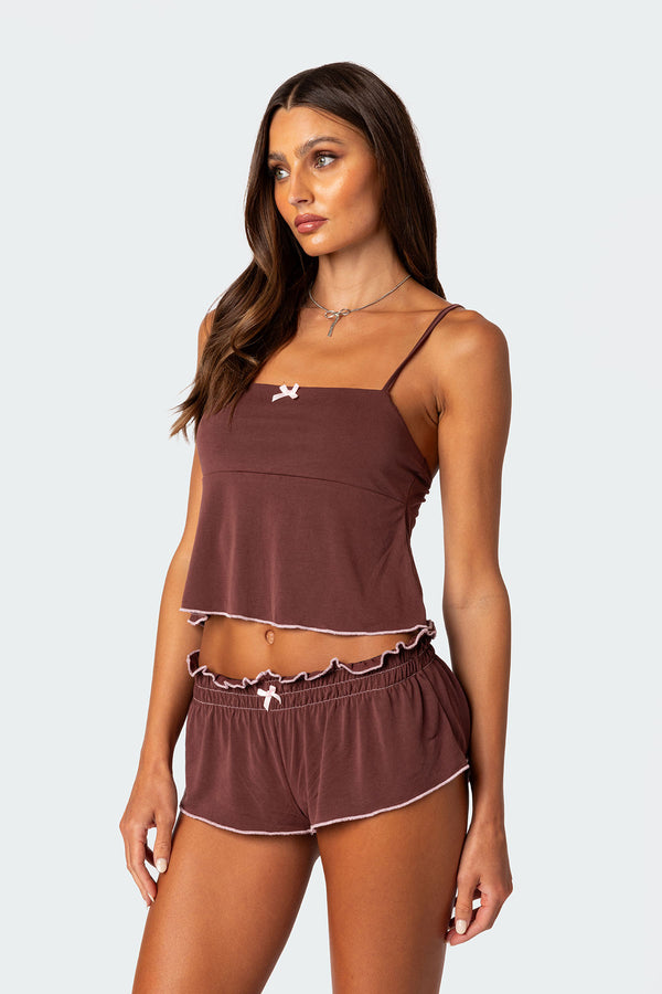 Edikted Alice Tank Top Brown