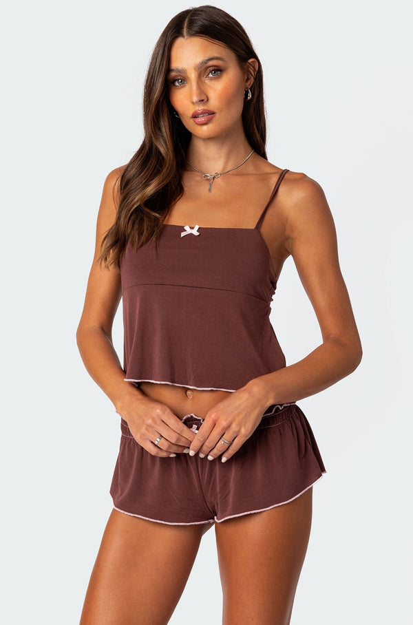 edikted Alice Tank Top brown