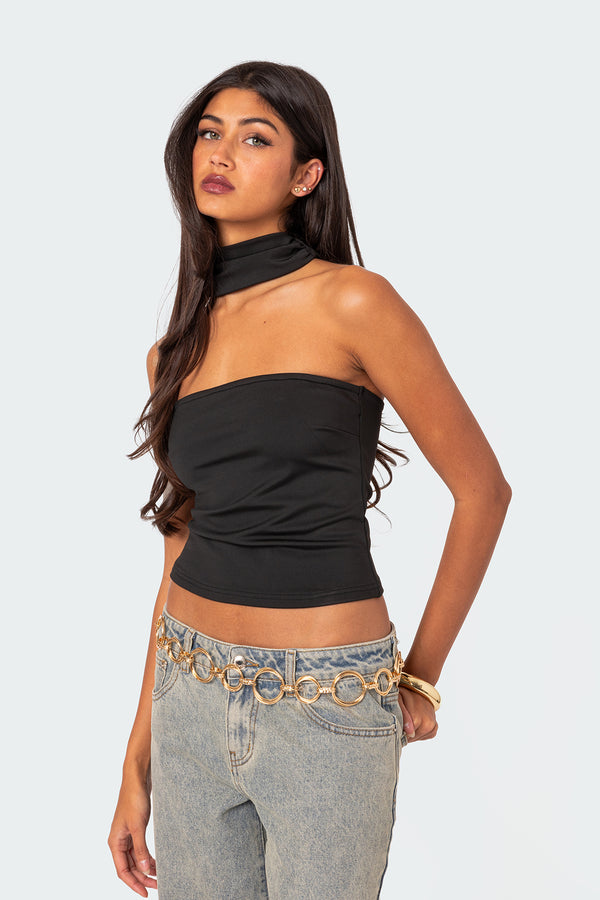 Edikted Alyssia Choker Top Black
