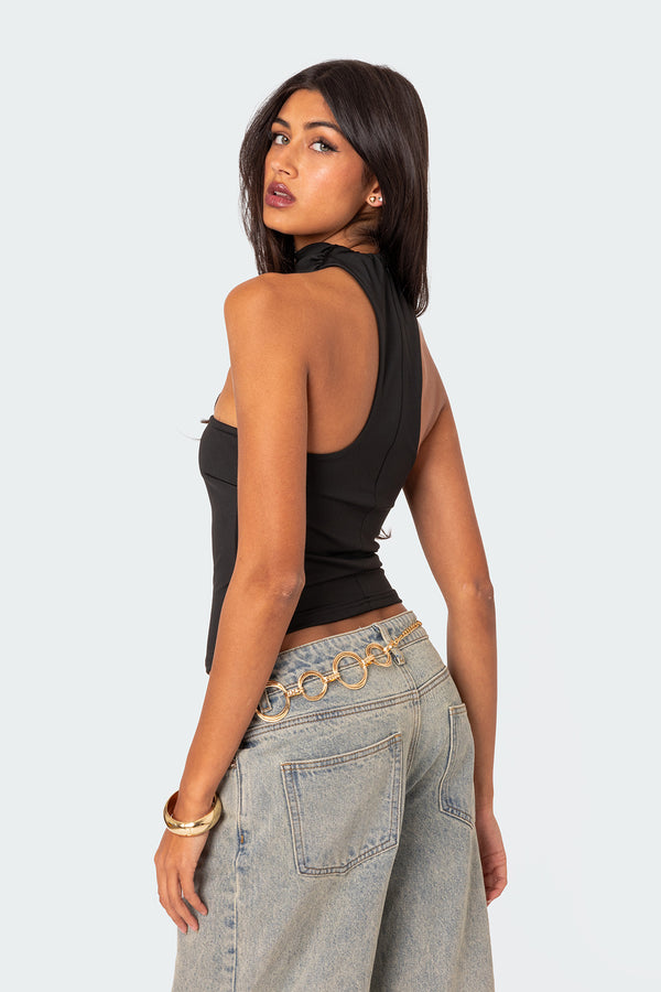 Edikted Alyssia Choker Top Black