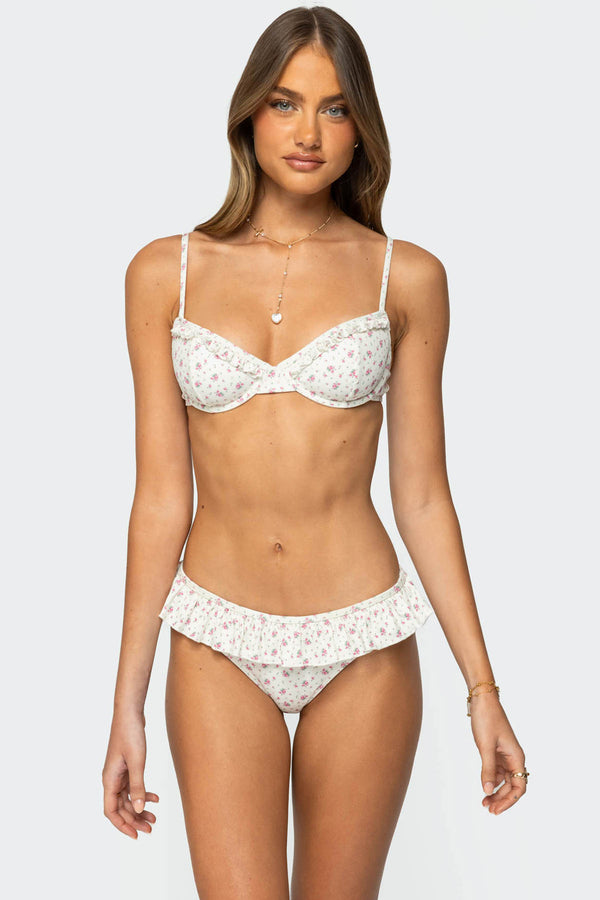 Edikted Amelia Cupped Bikini Top White
