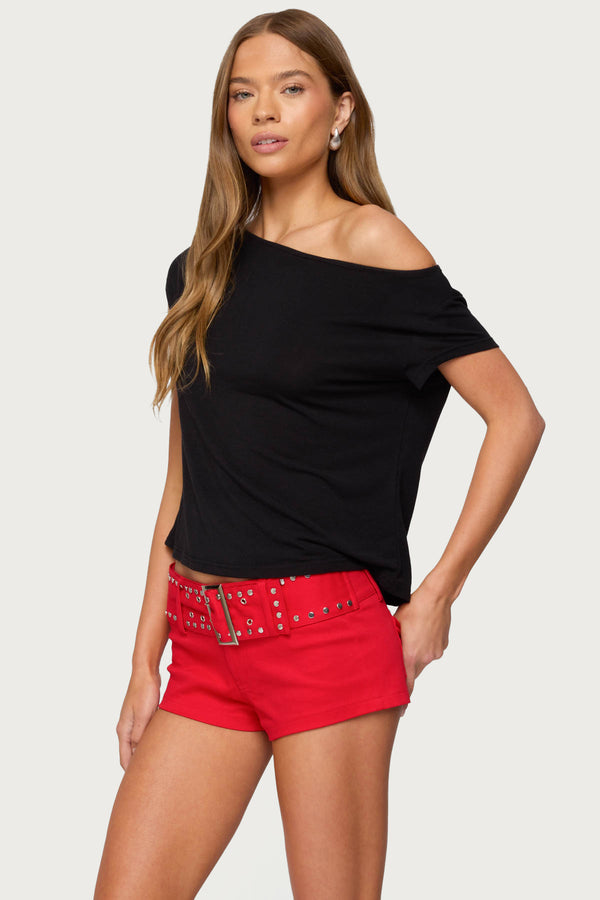 Edikted Anabella Off Shoulder Top Black