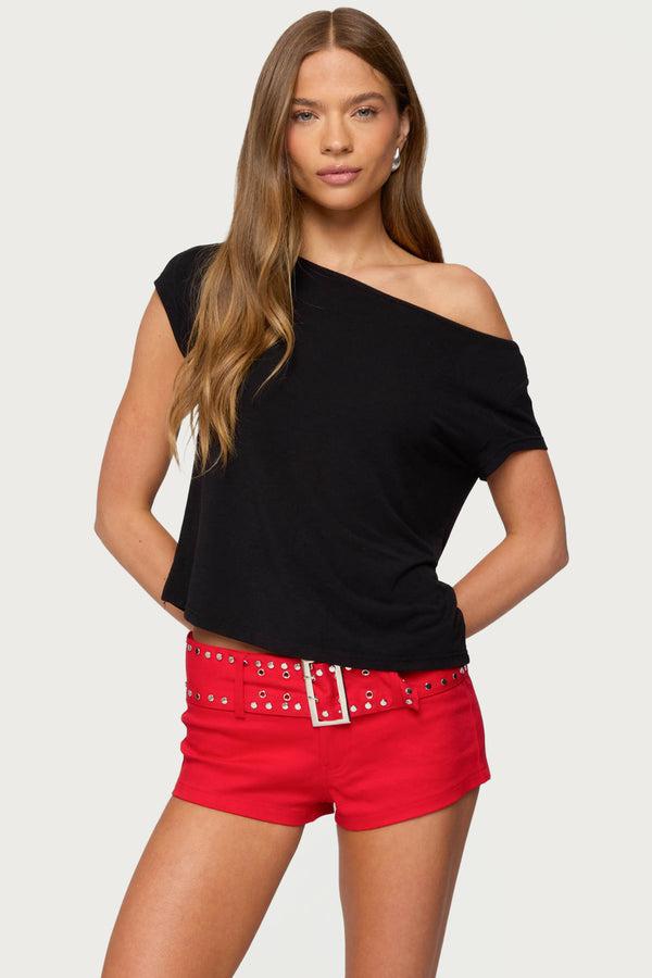 edikted Anabella Off Shoulder Top black