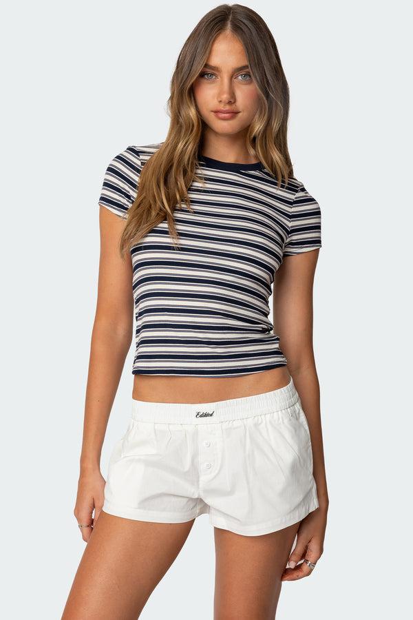 edikted Arlyn Striped T Shirt mix