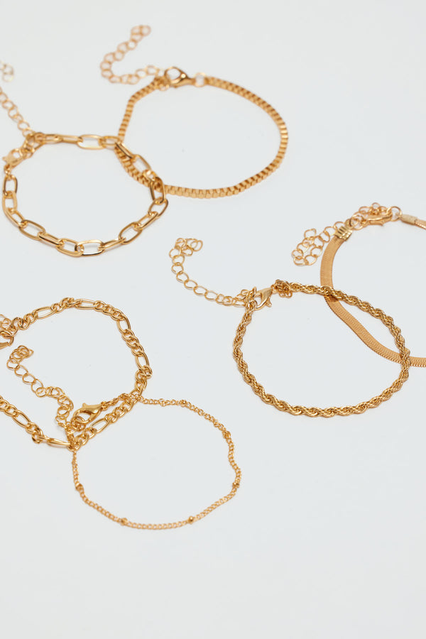 Edikted Assorted Bracelet Pack Gold
