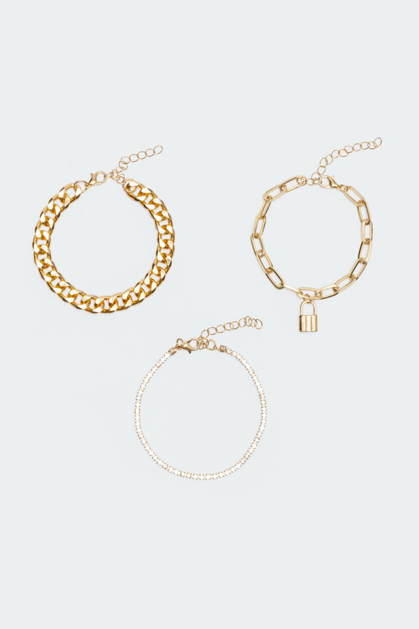 Edikted Assorted Bracelet Pack Gold