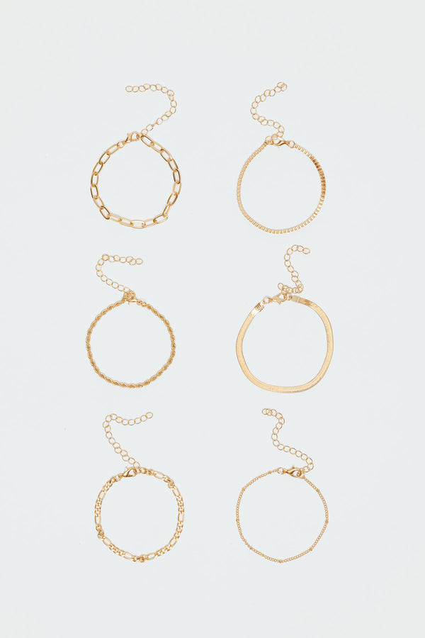 edikted Assorted Bracelet Pack gold