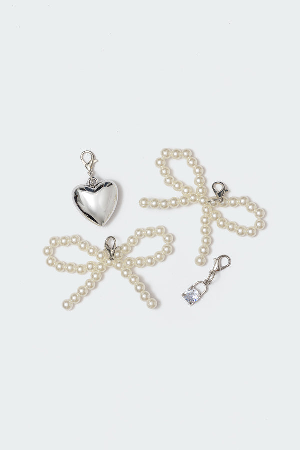 Edikted Assorted Shoe Charm Set Silver