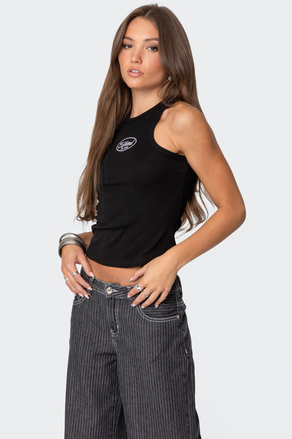 Edikted Auto Shop Tank Top Black