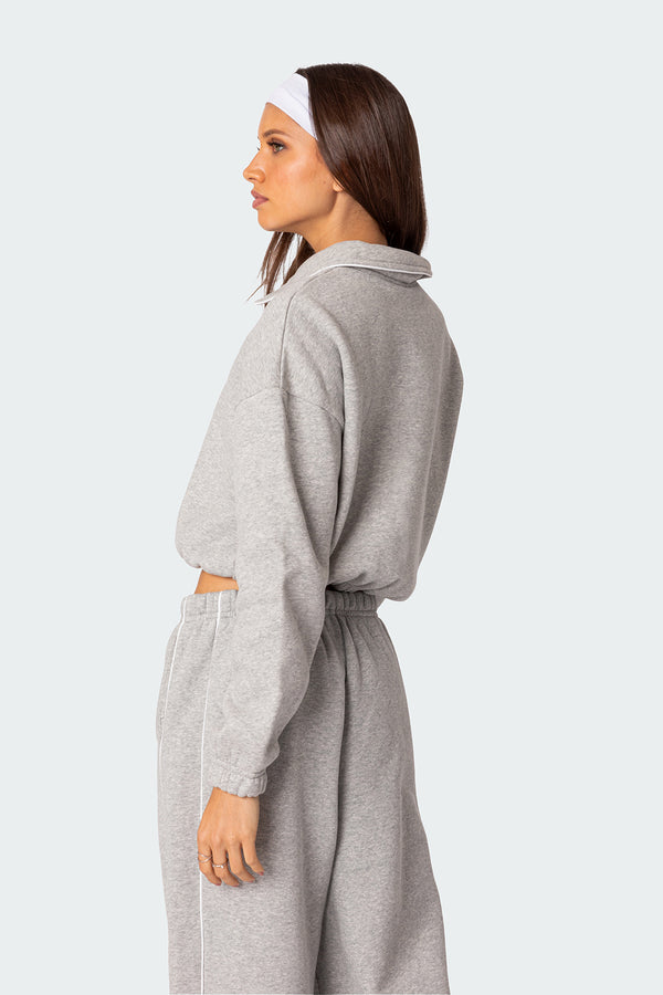 Edikted Autumn Oversized Sweatshirt Gray Melange