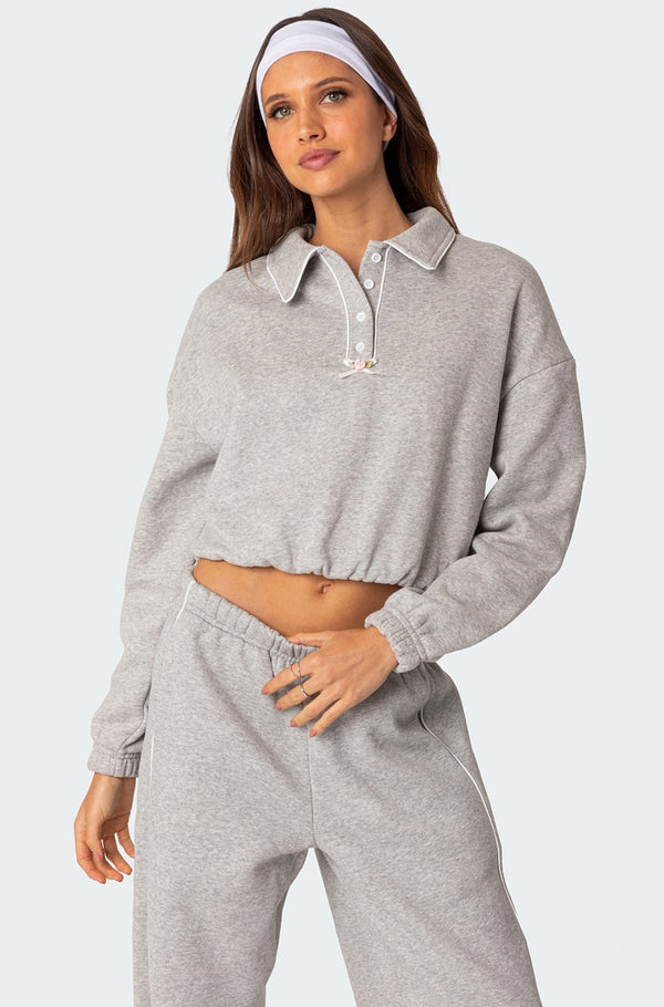 edikted Autumn Oversized Sweatshirt gray melange