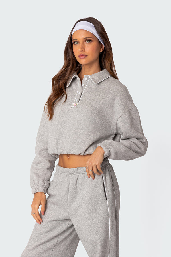Edikted Autumn Oversized Sweatshirt Gray Melange
