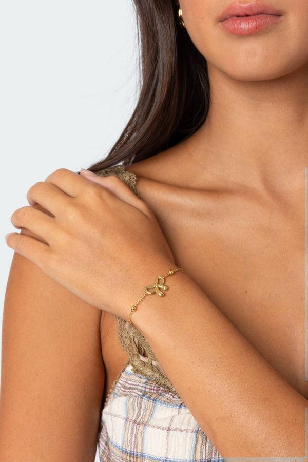 edikted Baby Bow Bracelet gold