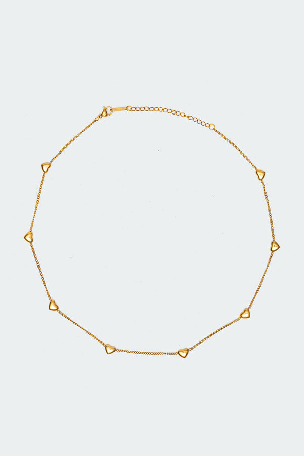 edikted Baby Hearts Necklace gold