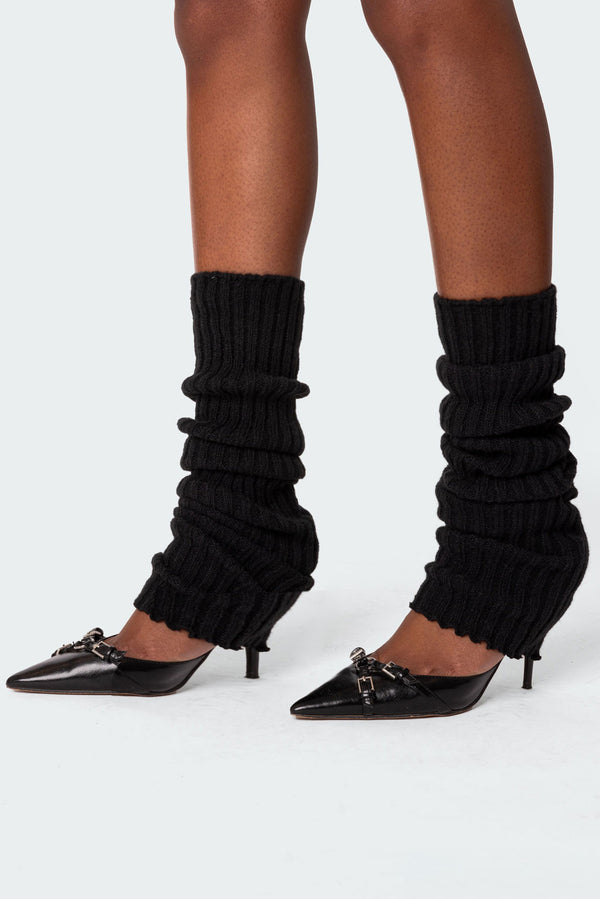 edikted Baby It'S Cold Leg Warmers black