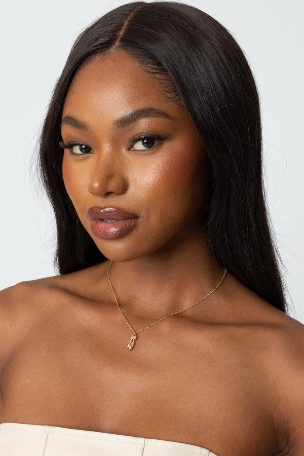 Edikted Ballerina Baby Charm Necklace Gold