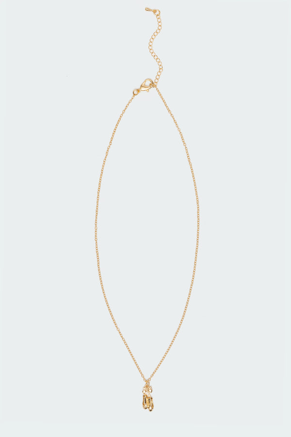 Edikted Ballerina Baby Charm Necklace Gold