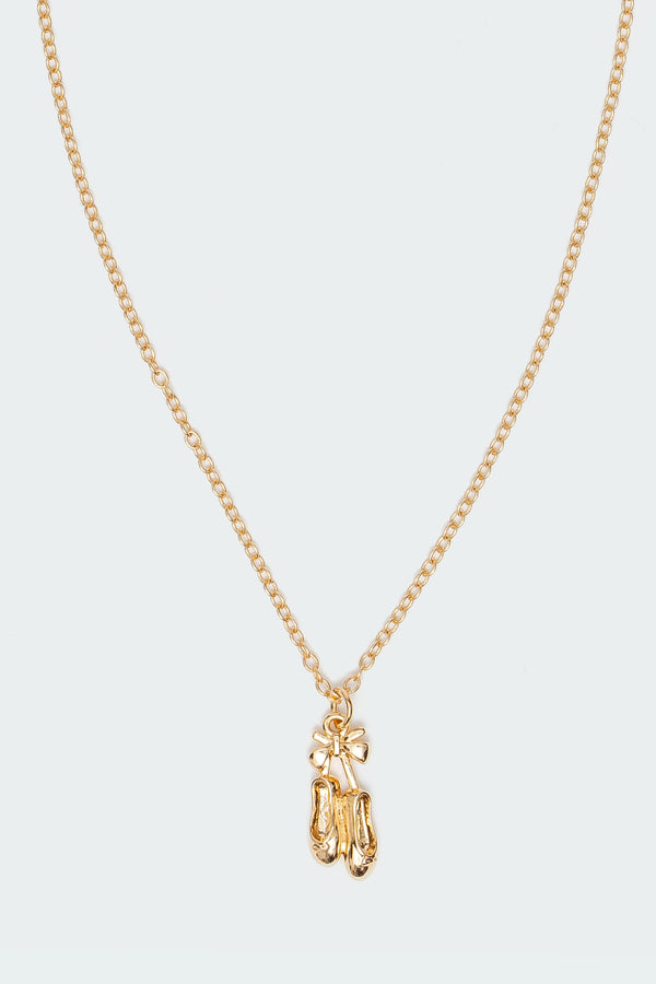 edikted Ballerina Baby Charm Necklace gold