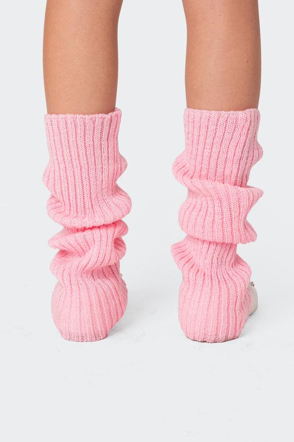 Edikted Ballet Girl Leg Warmers Pink