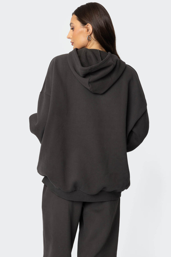 Edikted Barcelona Oversized Hoodie Dark Gray