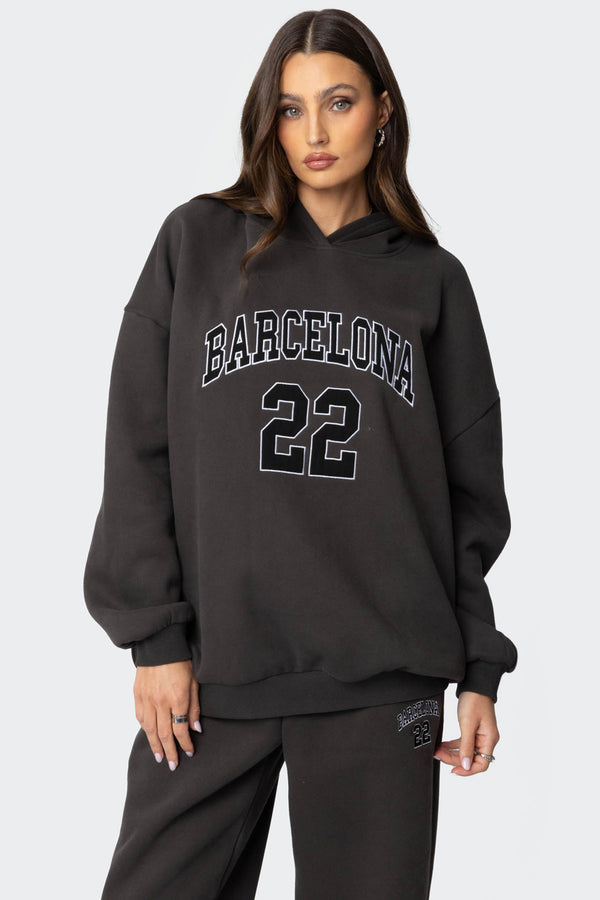 edikted Barcelona Oversized Hoodie dark gray