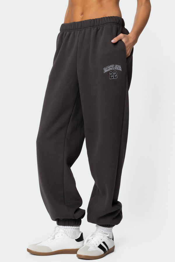 Edikted Barcelona Oversized Sweatpants Dark Gray