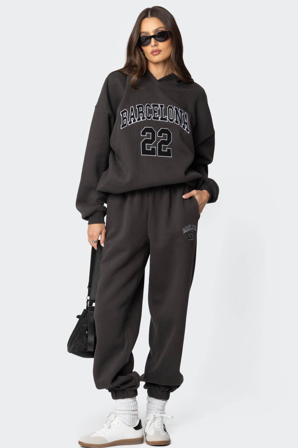 edikted Barcelona Oversized Sweatpants dark gray